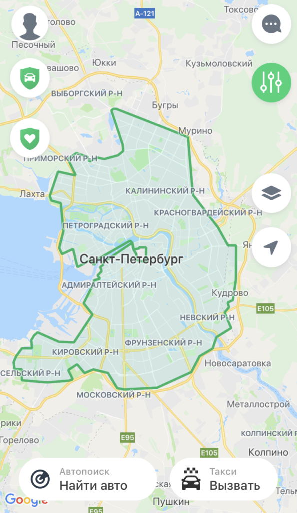 You Drive зеленая зона в Санкт Петербурге